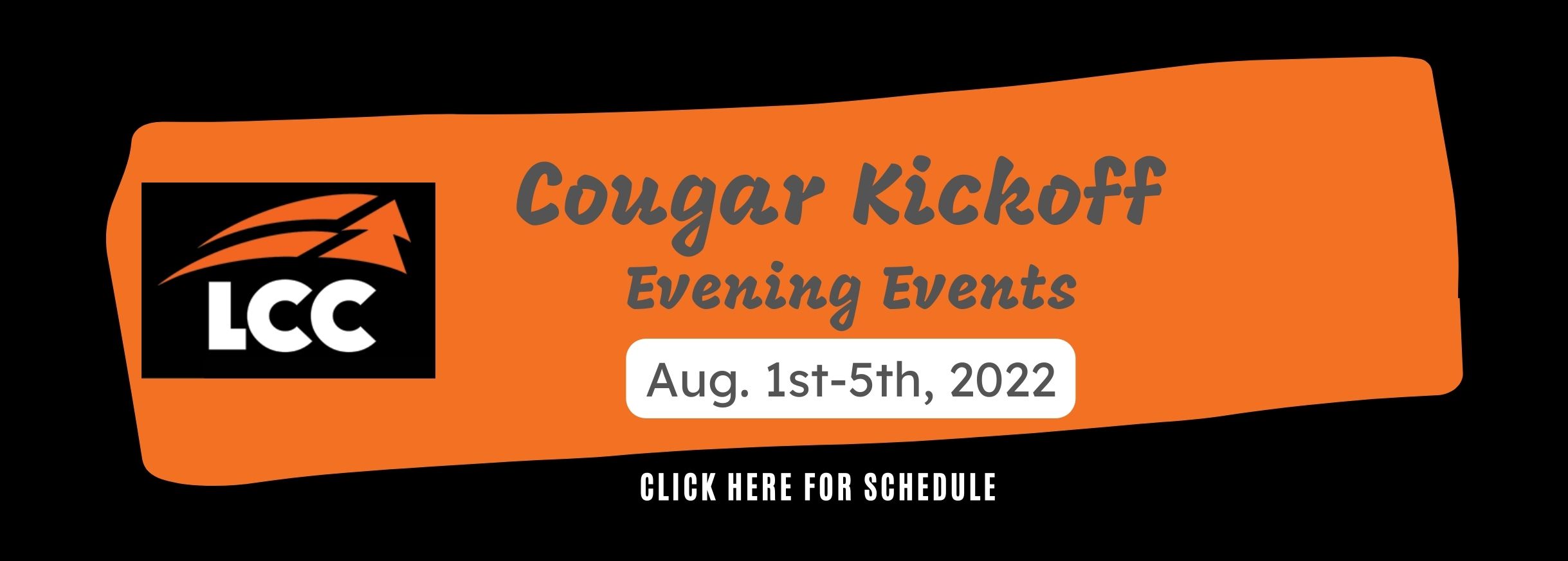 Cougar Kickoff Evening Events Aug. 1-5