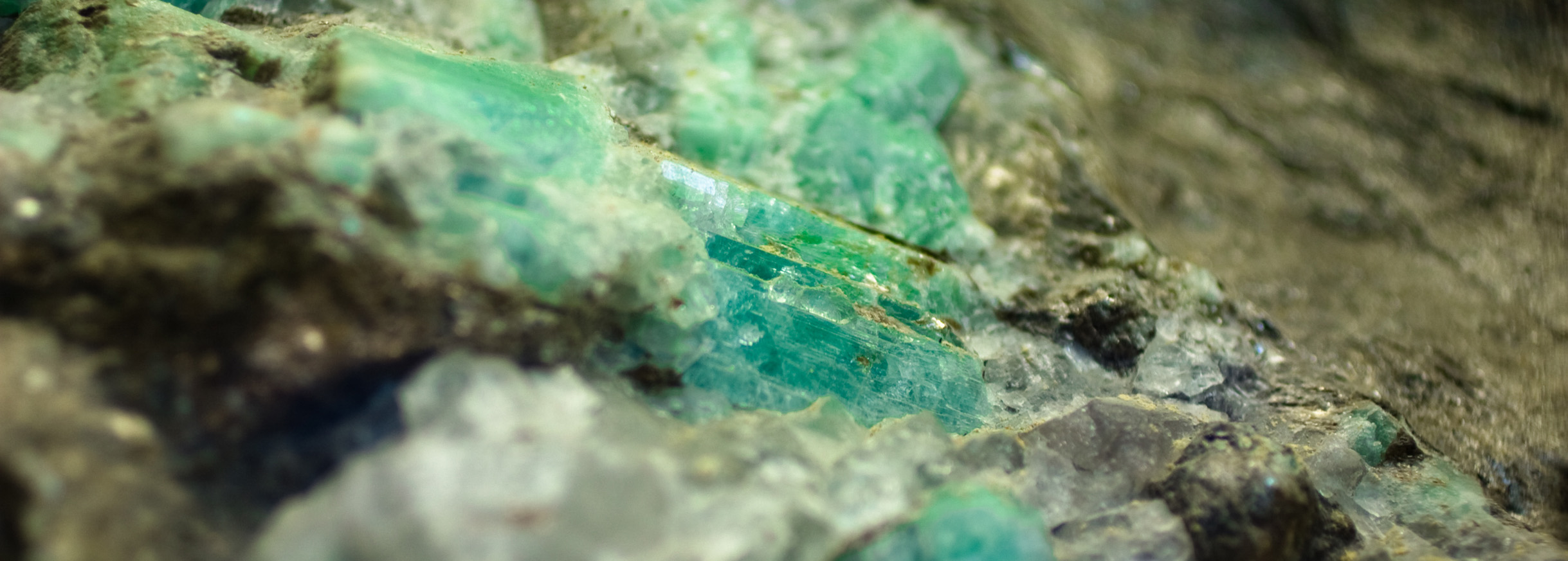 Closeup of Emerald Crystals