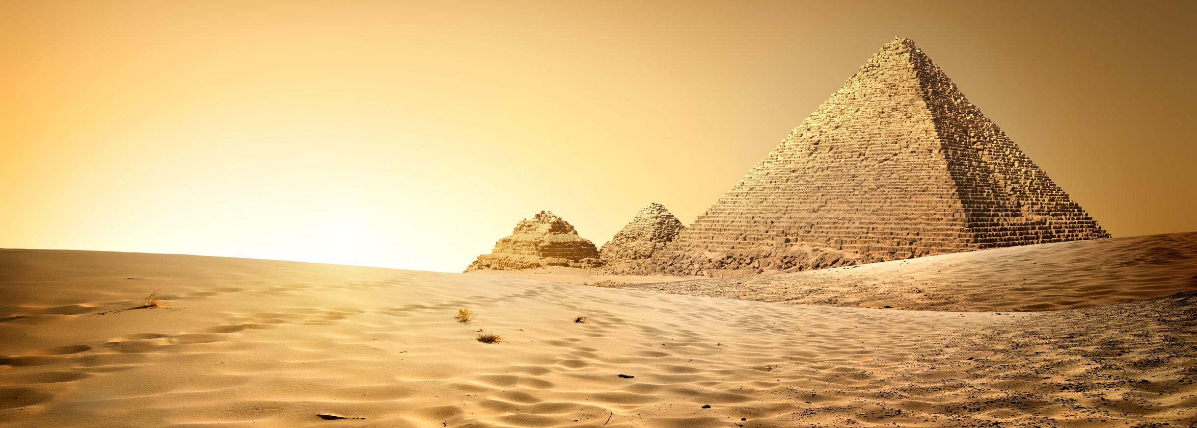 Pyramids on the sand